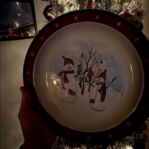Festive Snowman Plate